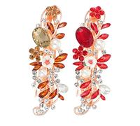 Beaupretty 2piezas Horquilla De Cristal Perlas y Flores Día De San Valentín Sujetapelos De Moda Para Fiestas y Eventos Especiales