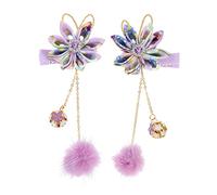 Beaupretty 2piezas Horquilla De Estilo Antiguo Para Niñas Flor Vintage Pasador De Pelo Chino Obsequio Infantil Accesorio De Moda Para Fiesta