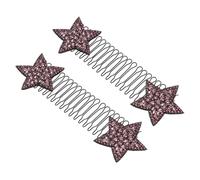 Beaupretty 2piezas Horquilla de Estrella de Colores Portaherramientas Cabello Horquillas para Mujeres Diseño de Estrella Color Morado para Fijar el Cabello Eventos Especiales