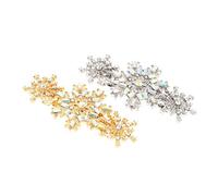 Beaupretty 2piezas Horquilla de Flores Elegante Accesorio Cabello Pinzas Forma de Copo de Imitaciones de Gemas para Tocados y Fiestas