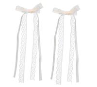 Beaupretty 2piezas Horquilla de Lazo de Encaje Cabello Pinzas Pelo para Niñas y Mujeres Lazos Grandes Cabello