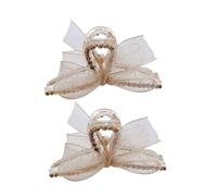 Beaupretty 2piezas Horquilla De Lazo Elegante Pinza Cabello Accesorio Pelo Para Fiesta