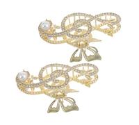 Beaupretty 2piezas Horquilla Pinzas Pelo Bonitas Forma de Nota Musical y Perlas de Imitación Accesorios para Peinar el Cabello Antideslizantes para Cabello para Niñas Uso Diario Fiestas y Bod