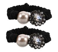 Beaupretty 2piezas Lazos De Pelo De Brillo Rhinestones Accesorios Decorativos Para Mujeres y Niñas Ropas De Cabello Elásticas Diseño Floral Para Ocasiones Especiales y Uso Diario