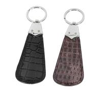 Beaupretty 2piezas Llavero De Cuero Con Forma De Calzador Portátil Calzador De Zapatos De Sapatos De Zapatos Zapatillas