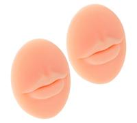 Beaupretty 2piezas Modelo De Boca De Silicona Para Práctica De De Labios Accesorio De Entrenamiento Realista Para Técnicas De Microblading y Maquillaje Semipermanente Salones De Belleza