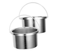 Beaupretty 2piezas Olla De Aluminio Para Fundidor De Cera Resistente y Portátil Olla Interior Reemplazo Para Máquina De Depilación y Velas Aromáticas Con Control De Temperatura Ajustable