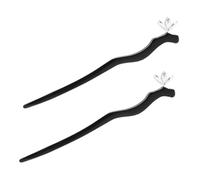 Beaupretty 2piezas Palillos De Madera Pelo Estilo Chino Vintage Horquilla Con Flor Para Moño Accesorios Cabello Hanfu