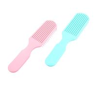 Beaupretty 2piezas Peine Desenredante De Peluquería Peines De Cerdas Jabalí Para Cabello Mojado y Seco De Masaje Para Mujeres Ergonómico