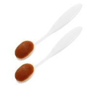 Beaupretty 2piezas Pinceles De Maquillaje Brocha Plana Para Base y Corrector Brochas De Viaje Para Líquida Polvos Difuminado y Maquillaje