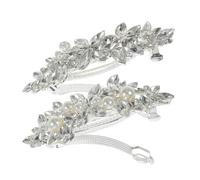 Beaupretty 2Piezas Pinzas para Diamantes de Imitación de Clips para Mujeres Accesorios Nupciales para Peinados