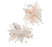 Beaupretty 2piezas Pinzas Pelo de Novia Gemas de Imitación Accesorios con Diseño de Flores Cabello Joyas Cabello para Bodas y Fiestas de Compromiso