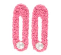 Beaupretty 2piezas Pinzas Pelo Mujer Felpa Pinza Pelo Grueso Elegante Horquilla Peluche Para Diario Eventos