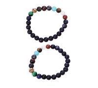 Beaupretty 2piezas Pulsera Planeta De Diseño Del Sistema Solar Pulsera De Natural Estrellas Guardianas Para Mujer Incluye Unidades