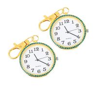 Beaupretty 2piezas Reloj De Bolsillo Gran Pantalla Mecánico Clip Decorativo De Reloj