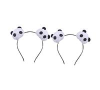Beaupretty 2piezas Tarjeta de Panda Adorables Aros Pelo Tocado Decorativo de Peluche Diseño Creativo de Panda Tocado Creativo de Animal Aro de Cabeza de Cintas Pelo Creativas Color Claro