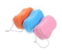 Beaupretty 3 Esponjas De Baño De Celulosa Para El Cuerpo Esponjas De Limpieza Para El Hogar Esponjas Naturales Esponjas De Baño Grandes Y Gruesas Esponjas De Lufa Para Ducha Mitones
