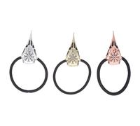 Beaupretty 3 Gomas de Pelo Cómodas y Fáciles de Usar Aleación Ligera Forma de Calavera Estilo Gótico Vikingo Pack de 3 Unidades para Fiestas y Halloween