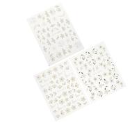 Beaupretty 3 hojas Pegatinas Uñas Decorativas DIY para Mujer y Salón Calcomanías Nail Art Accesorios Creativos para Manicura