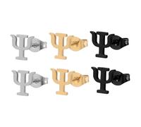 Beaupretty 3 Pares De Aretes De Acero Inoxidable Joyería Científica Joyería Matemática Aretes Con Signos Médicos Aretes Con Símbolos Griegos Aretes Con Letras Griegas Aretes Con