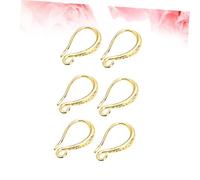 Beaupretty 3 Pares Ganchos para Pendientes de Metal Accesorios para Fabricación de Joyas Diy Gancho Elevador para Orejas Color Dorado Unidades Material Duradero y Diseño Simple para Mujer