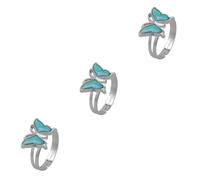 Beaupretty 3 Piezas Anillo Termocrómico Ajustable para Mujer Cambio de Color por Joyería de Sensorial Diseño de Mágico Anillo de Dedo Elegante