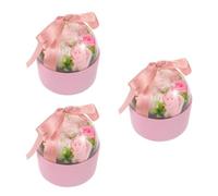 Beaupretty 3 Piezas Caja de Jabón de Flores Rosa Perfumada, Elegante y | Rosa, Aroma Duradero y Frescura Constante, para Hogar y Salón, Estilo Creativo, Obsequio para Mamá