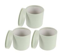Beaupretty 3 Piezas Caja Redonda para Flores en Papel Color Verde Claro, Diseño Cilíndrico Versátil para Mantener Frescura en Ramos y Picnics Románticos
