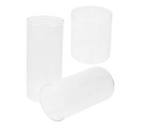 Beaupretty 3 Piezas Candelabros de Vidrio Cilíndricos Decorativos para Velas de Pilar, Portavelas Transparentes Elegantes y Minimalistas para Bodas y Dormitorios