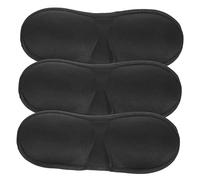 Beaupretty 3 Piezas cubierta de ojo con correa elástica saco de dormir máscara de noche antifaz para dormir eye patches eye mask cubierta de ojos a prueba de luz venda ajustable poliéster