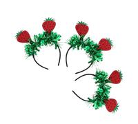 Beaupretty 3 Piezas De Diadema Con Forma De Aro De Fresa Diadema Hawaiana Para Luau Banda Para El Cabello Con Forma De Fresa Recuerdos De Fiesta Hawaiana Tocado Hawaiano Tocado De