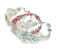 Beaupretty 3 Piezas Diadema Ancha Bordada Vintage con Flores Elástica y Ligera para Mujer de Champán Accesorio Cómodo y Elegante para Cabello