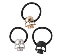 Beaupretty 3 Piezas diadema de niñas lazo de pelo de calavera diademas elásticos pinzas para el cabello banda de pelo de de caballo Diadema para niñas lazo de pelo de las niñas