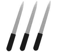 Beaupretty 3 Piezas Limas De Uñas De Manicura De Acero Inoxidable Pulidor De Uñas Herramienta De Pedicura Suministros De Salón De Uñas Archivos De Arte De Uñas De Manicura Expediente Corundo