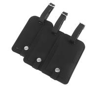 Beaupretty 3 Piezas Porta Tarjetas PU Negro Etiquetas de Id Impermeables para Maletas Bolsas Accesorios de Viaje Esenciales para de Negocios
