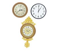 Beaupretty 3 Piezas Reloj Colgante Accesorio de casa de muñecas decoración de la casa de muñecas Reloj de Pared Decorativo Mini decoración de Muebles pla