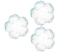 Beaupretty 3 Piezas vaso de cristal Clavos constructor condujo pegatinas inicio Gel soporte pinceles taza cristal funda boligrafo cuenco para uñas vasos para platos de uñas Vidrio Sky-blue
