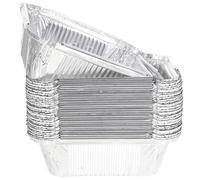 Beaupretty 30 Bandejas de Aluminio para Hornear Alta Resistencia al Calor y Aptas para Freidora de Aire, Caja de Parrilla Engrosada Adecuado para Camping y Barbacoas