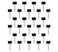 Beaupretty 30 Etiquetas de Pizarra de Madera Negras para Jardín, Rectangular, Superficie Escribible, Ideales para Decoración de Macetas y Plantas como Hierbas y Verduras