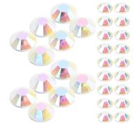 Beaupretty 3000 Piezas encantos de uñas de manicura Decoraciones de manicura adornos de uñas gemas del arte del clavo diamantes de imitación redondos con espalda plana Transparent