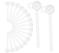 Beaupretty 30piezas Pendientes De Oreja Diy Transparentes y Planos Antialérgicas Para Hacer Aretes Personalizados Accesorios Ligeros y Duraderos Para Mujer Respaldo Plano Para Deportes