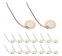 Beaupretty 35 Piezas Transductores Piezoeléctricos con Cable Discos de Cobre para Sensor de Sonido y Disparador de Zumbador Piezoeléctrico para Instrumentos Acústicos y Sistemas de