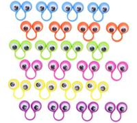 Beaupretty 36 piezas Anillos de Dedo con Ojos de Coloridos Juguetes Divertidos para Fomento Creatividad y Comunicación Fiestas Color Aleatorio Color Aleatorio