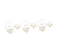 Beaupretty 3juegos Joyería De Playa Para Mujeres Collar Pulsera y Pendientes De Estrella De Mar y Concha Estilo Mediterráneo Para Celebraciones y Disfraces De Sirena