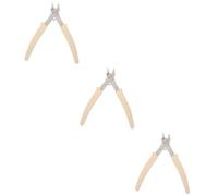 Beaupretty 3piezas Alicate Para Decoración De Uñas Pinza De Remoción De Joyas Herramienta De Manicura Portátil Para Desmontar Gemas y Cadenas De Uñas Profesional y Doméstico