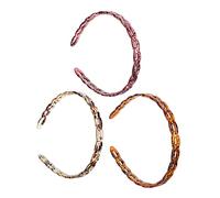 Beaupretty 3piezas Aros De Resina Para Mujeres Diademas Antideslizantes Accesorios Cabello