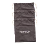 Beaupretty 3piezas Bolsa de Lona para Secador de Pelo Organizador para Hotel Gimnasio Bolsa Cordón Color Profundo