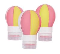 Beaupretty 3piezas Botellas De Viaje De Silicona Reutilizables Diseño De Globo Aerostático Para Champús Jabones y Cosméticos Para Viajes y Actividades Al Aire