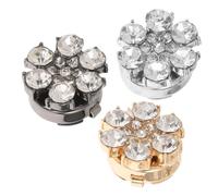 Beaupretty 3piezas Broches Para Mantas Pinzas Para Chal Botones Para Mangas De Camisa Gemelos Clásicos Gemelos Dorados y Plateados