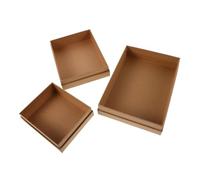 Beaupretty 3piezas Cajas De Obsequio De Papel Kraft Para Joyería Cajas Para Collares Pintalabios y Perfumes Para Regalos De Cumpleaños y Bodas